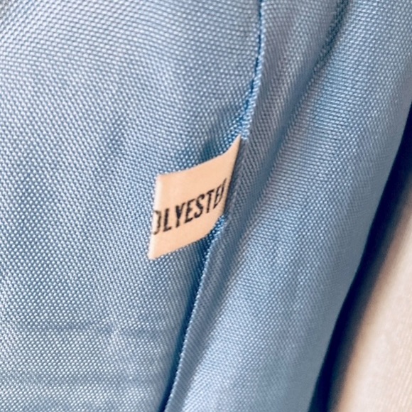 VINTAGE 70s blue plaid Sports Coat Blazer Suit jacket - Picture 12 of 15